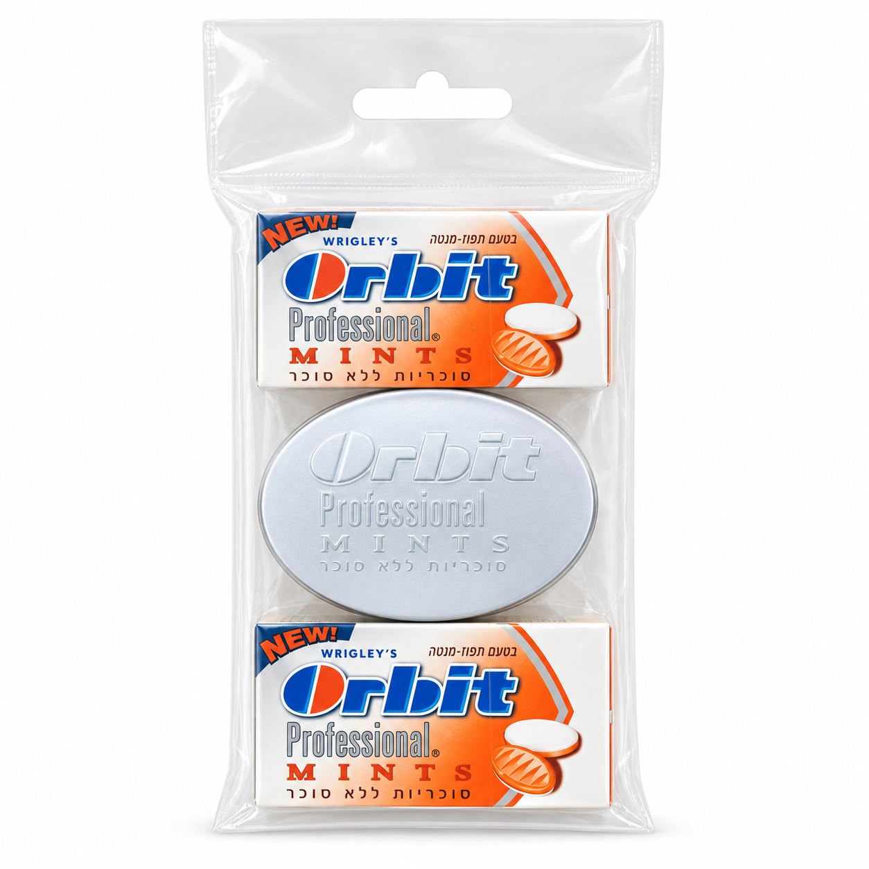 מארז סוכריות עם קופסת פח Orbit